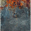 Alfombra pasillo 2'3"x6' azul moderna no pelusa