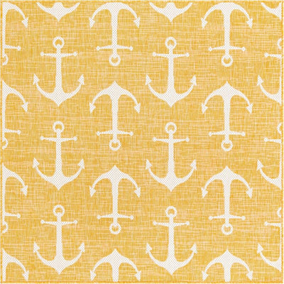 Alfombra cuadrada estilo Ahoy 5x3ft amarillo