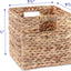 Cesta almacenamiento jacinto plegable hierro 4 Pzas