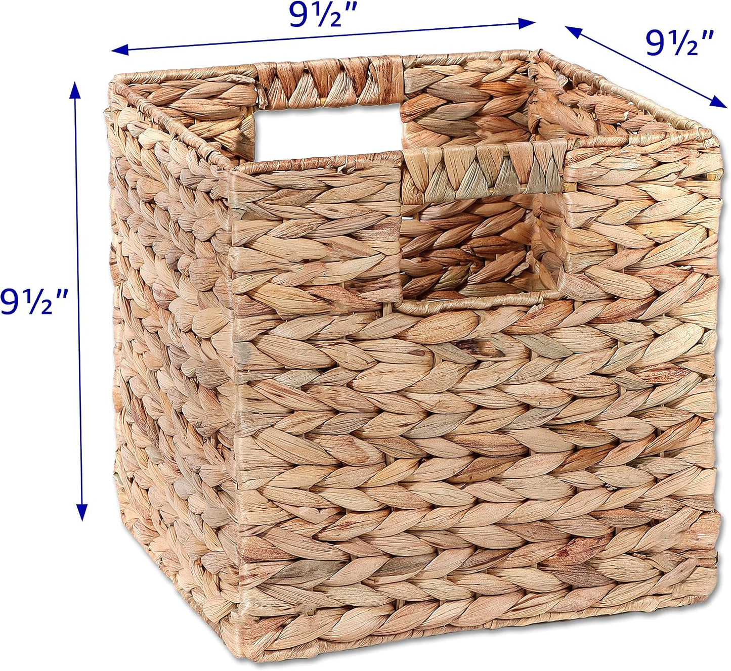Cesta almacenamiento jacinto plegable hierro 4 Pzas