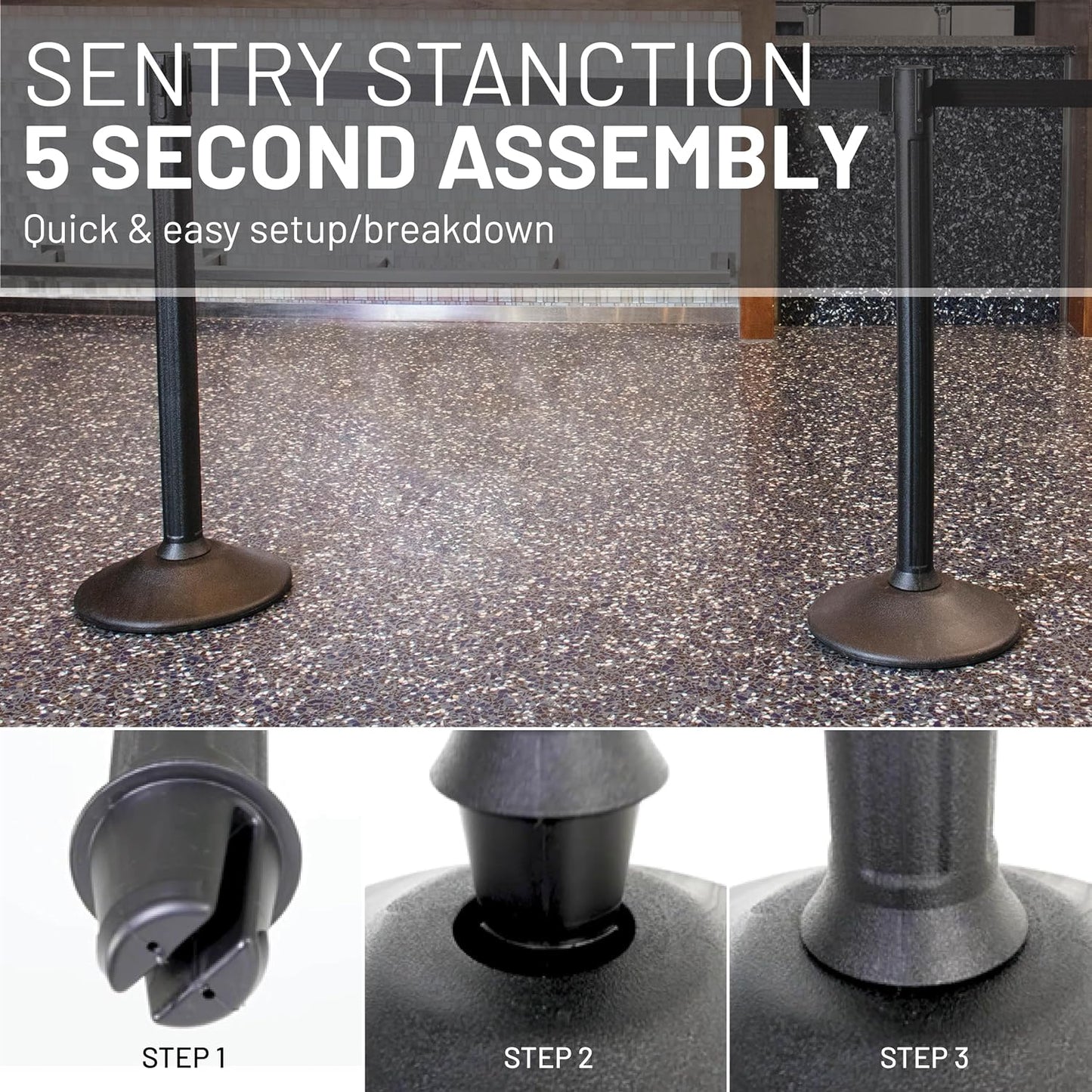Puntal Sentry con cinturón retráctil 6.5ft pack 2