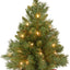 Árbol Navidad artificial abeto 24pulg preiluminado 35luces verde