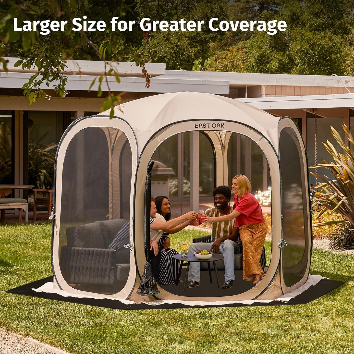 Lona impermeable 12x12ft para suelo exterior y tienda