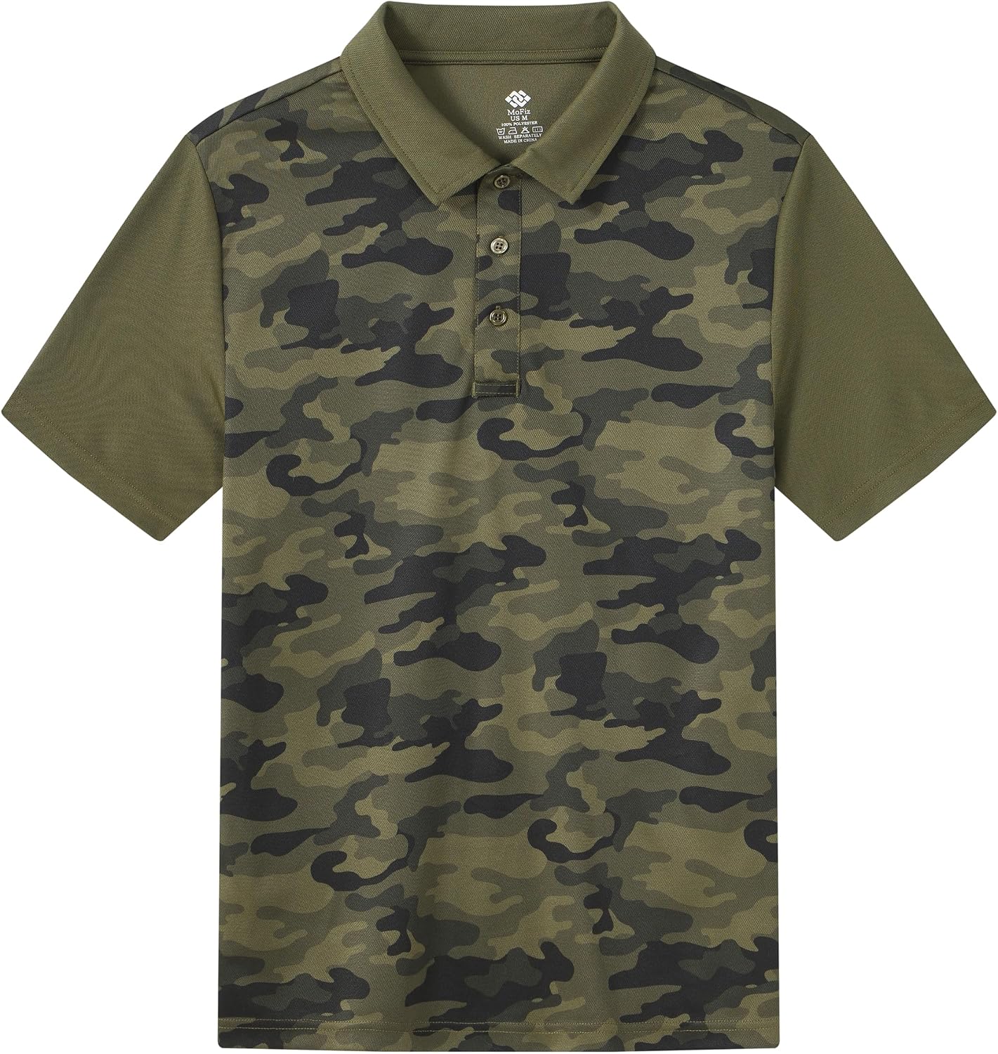Polo deportivo hombre secado rápido camuflaje a rayas