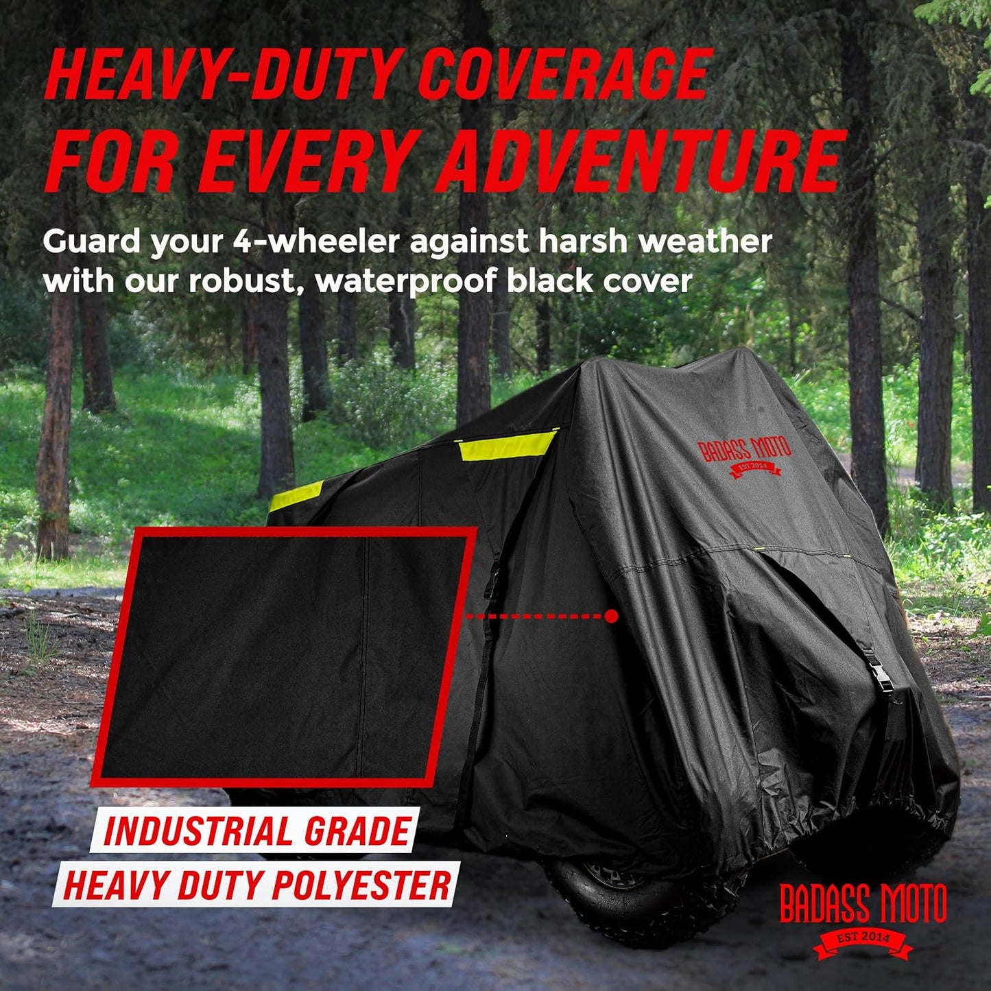 Cubierta ATV impermeable 4 ruedas resistente reflectante