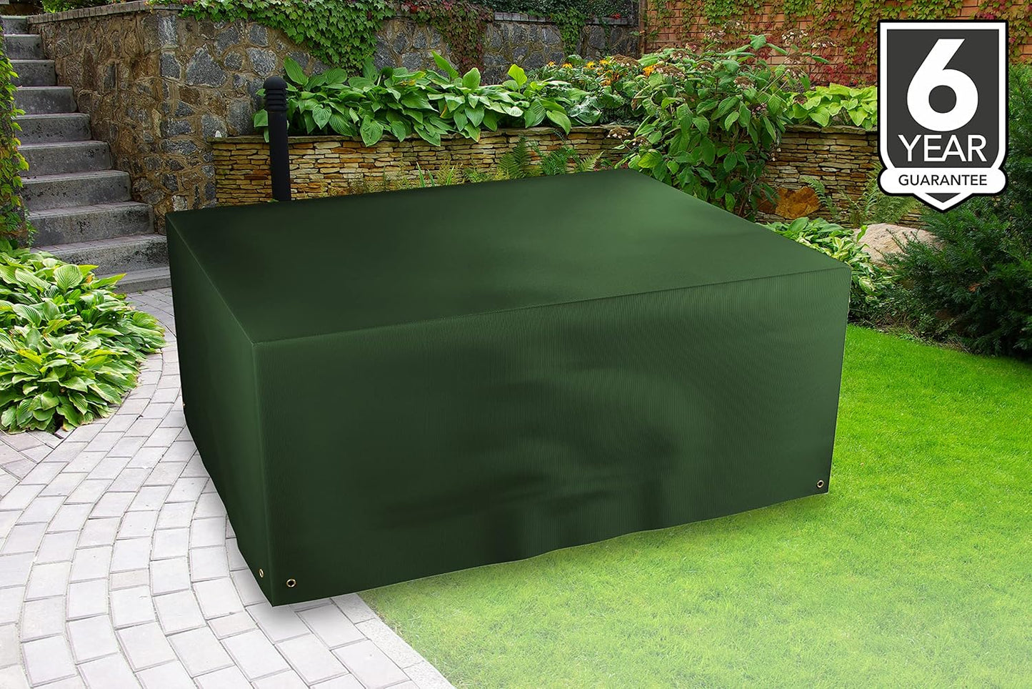 Mantel rectangular resistente 67x37x28pulg verde