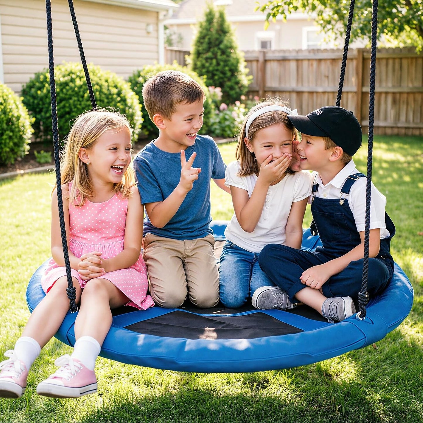 Columpio platillo azul 48pulg para niños y adultos 700lb