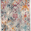 Alfombra decorativa 4x6ft gris claro y fucsia diseño bohemio