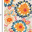 Alfombra exterior lavable 5'3x7'7 marfil naranja CBN391A