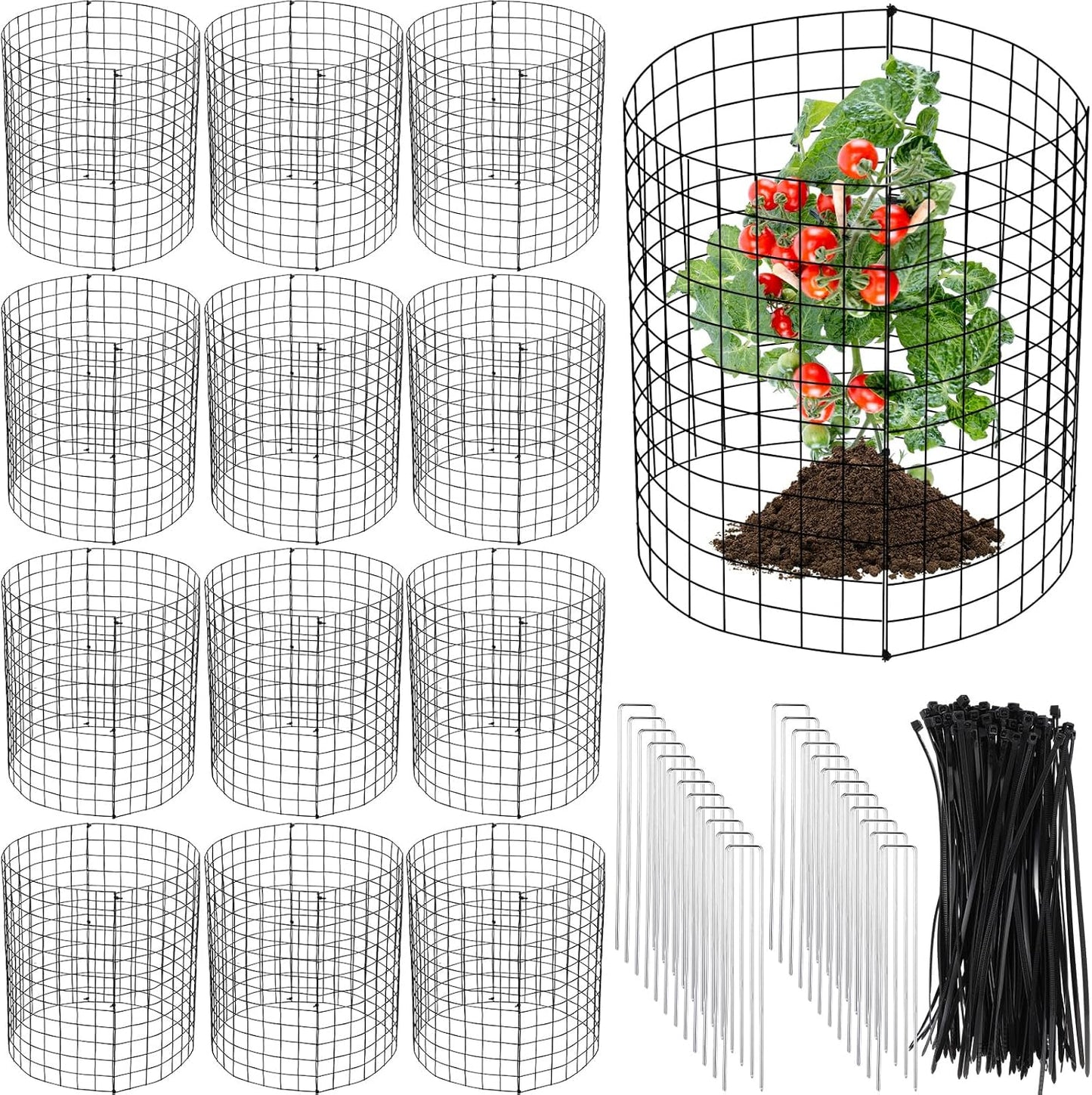 24 Juegos Protectores Plantas 14x12.8pulg Malla Resistente Jardín