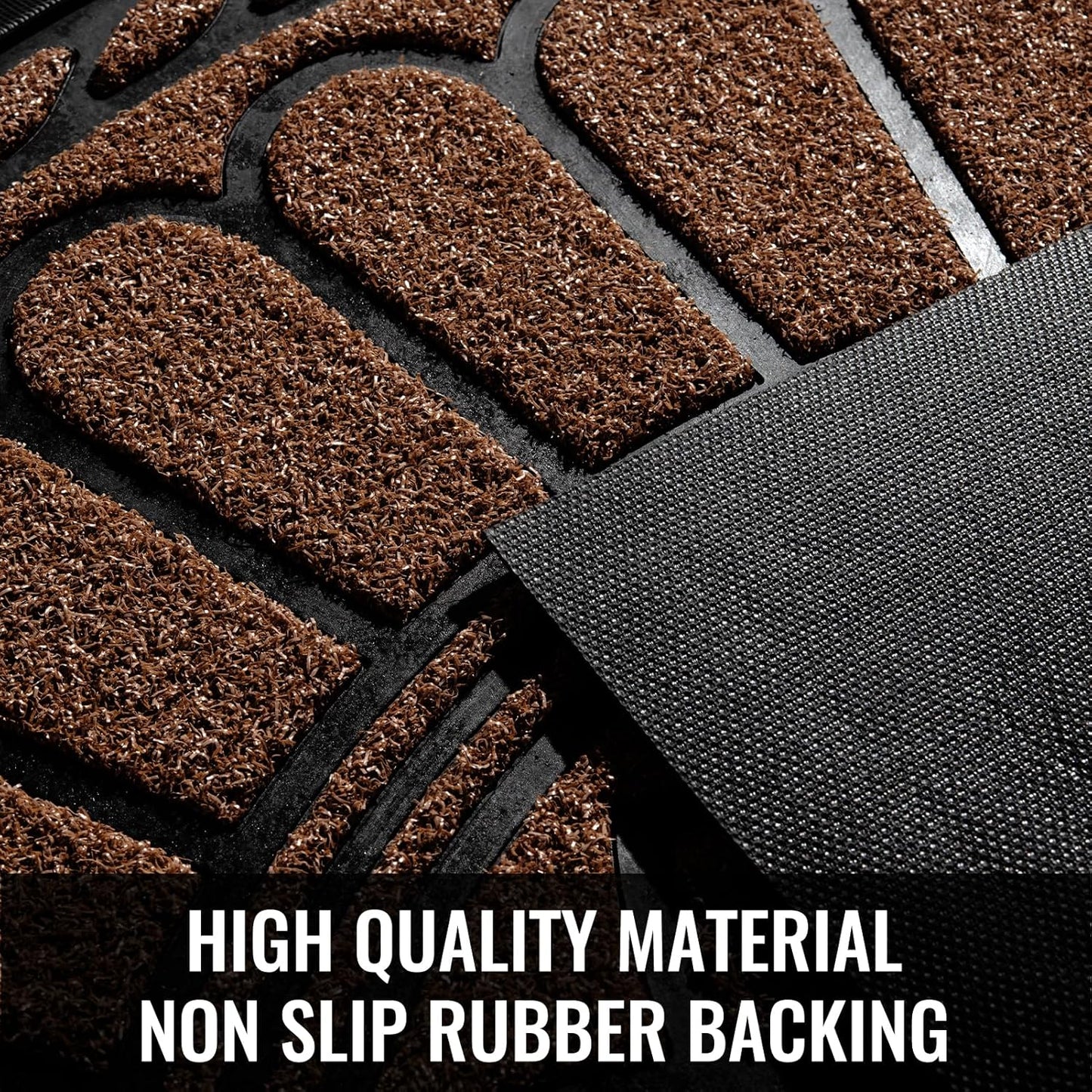 Alfombra puerta semicircular antiderrap para garaje