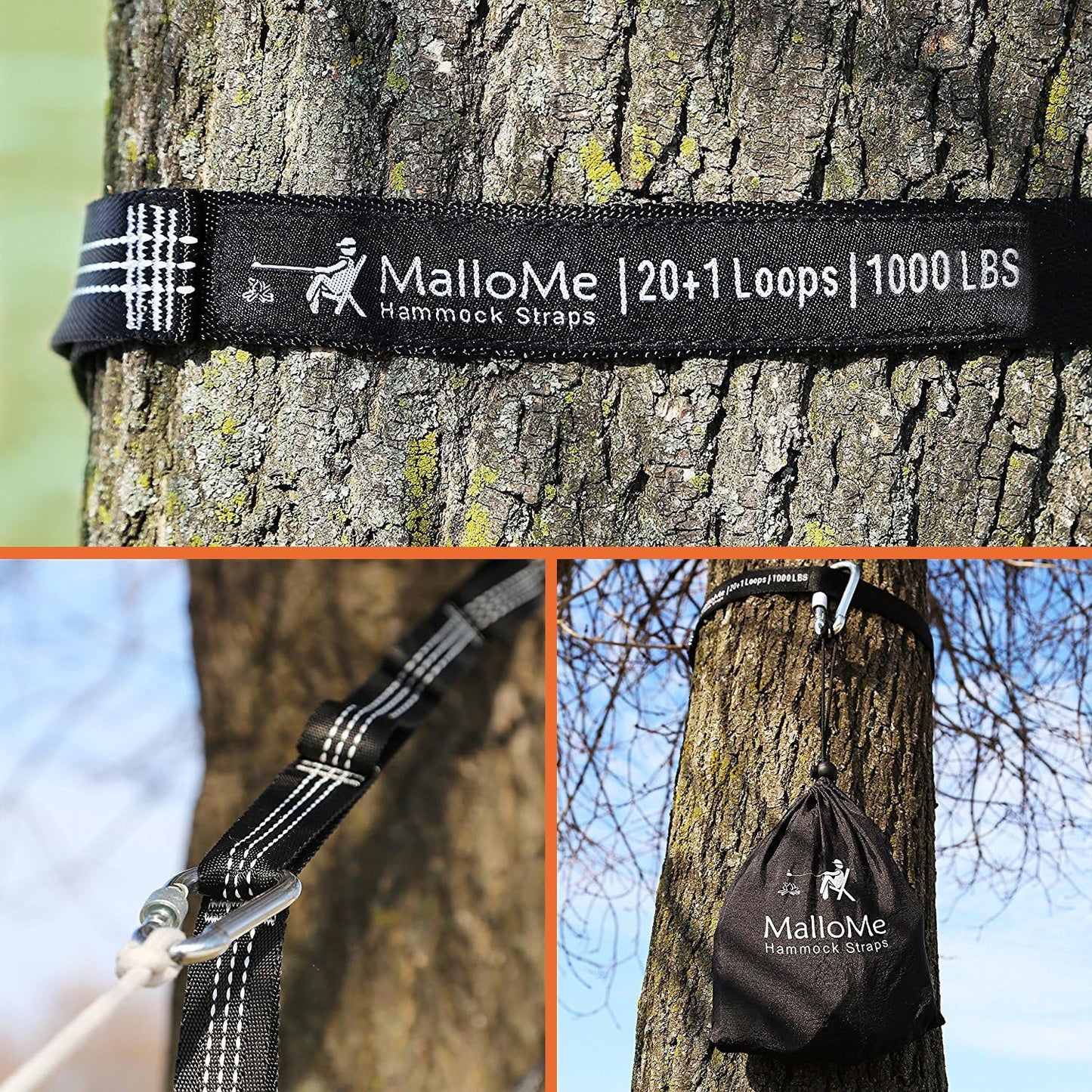Correas hamaca XL para árbol 2000lbs 40 bucles