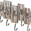 Perchero madera 6 ganchos estilo náutico cuerda rústica