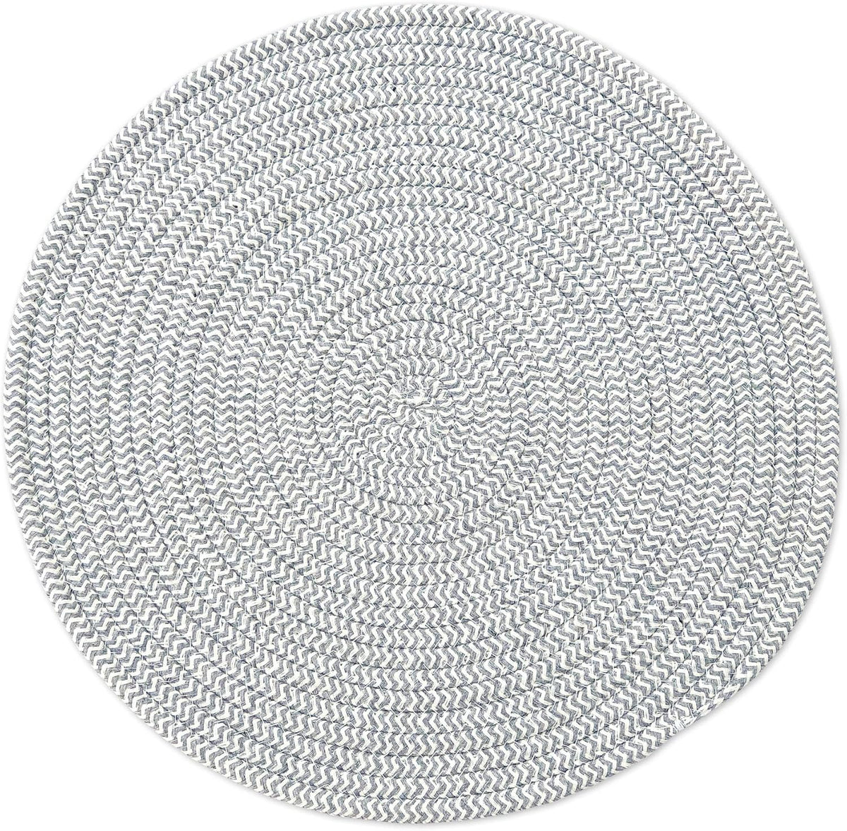 Mantel Individual Trenzado 15pulg Redondo Gris