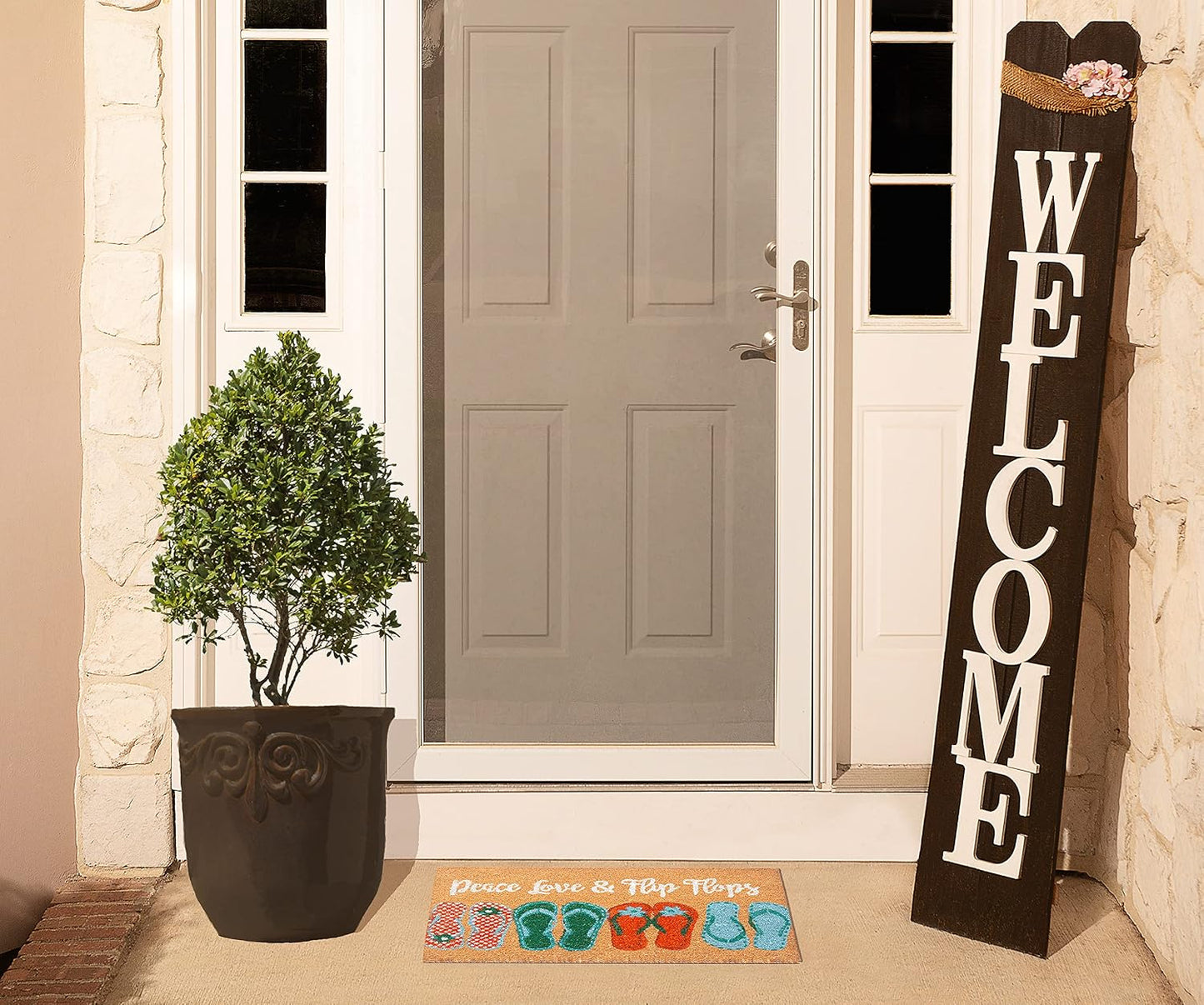 Felpudo coco natural antiderrap 18x28"