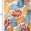 Alfombra exterior lavable 8x10ft crema y rojo