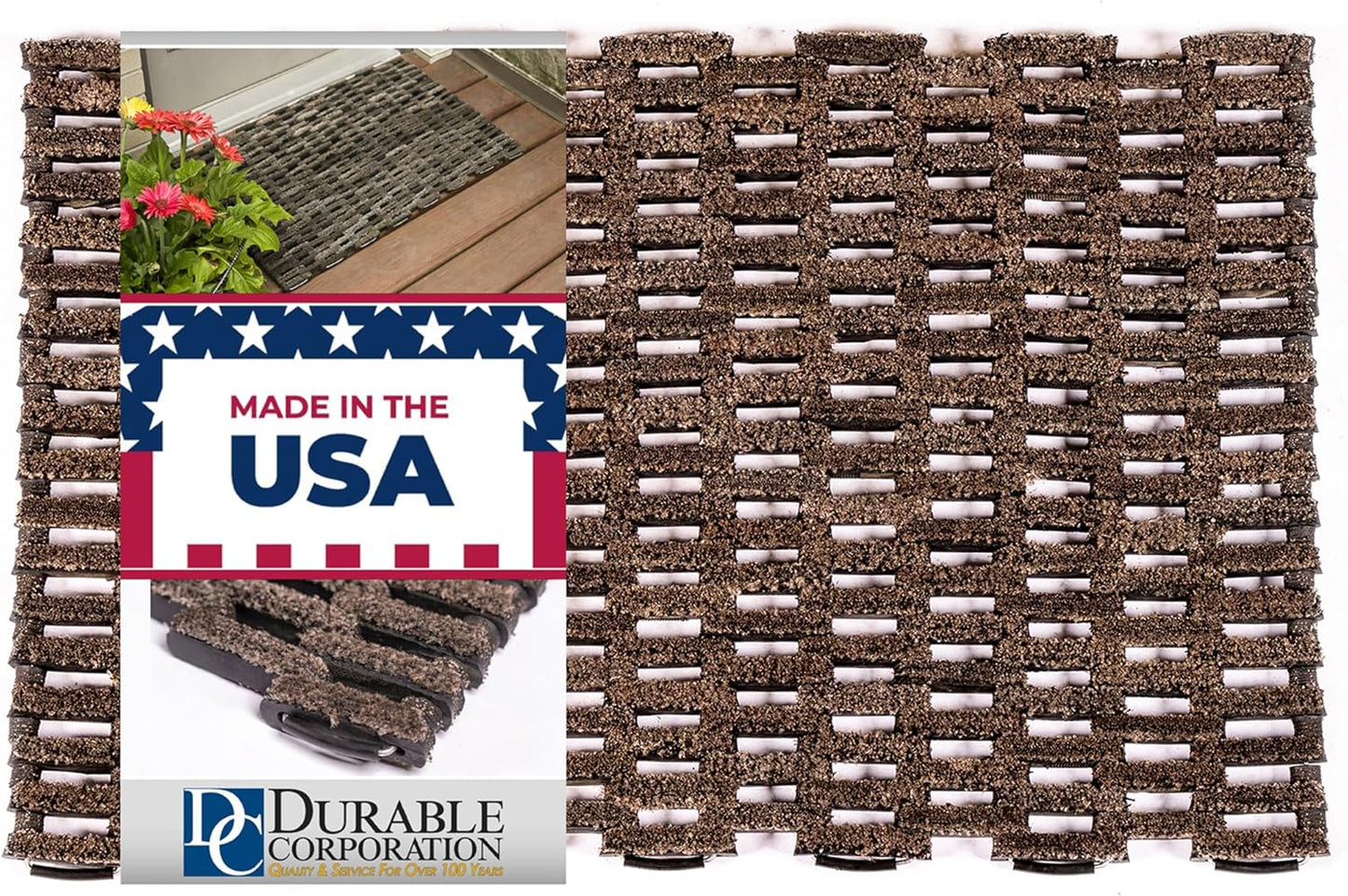 Alfombrilla exterior caucho resistente tela Dura-Rug 400