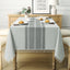 Mantel rústico lino impermeable 55x102pulg gris