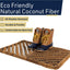 Felpudo fibra coco 29x19" resistente acero inox