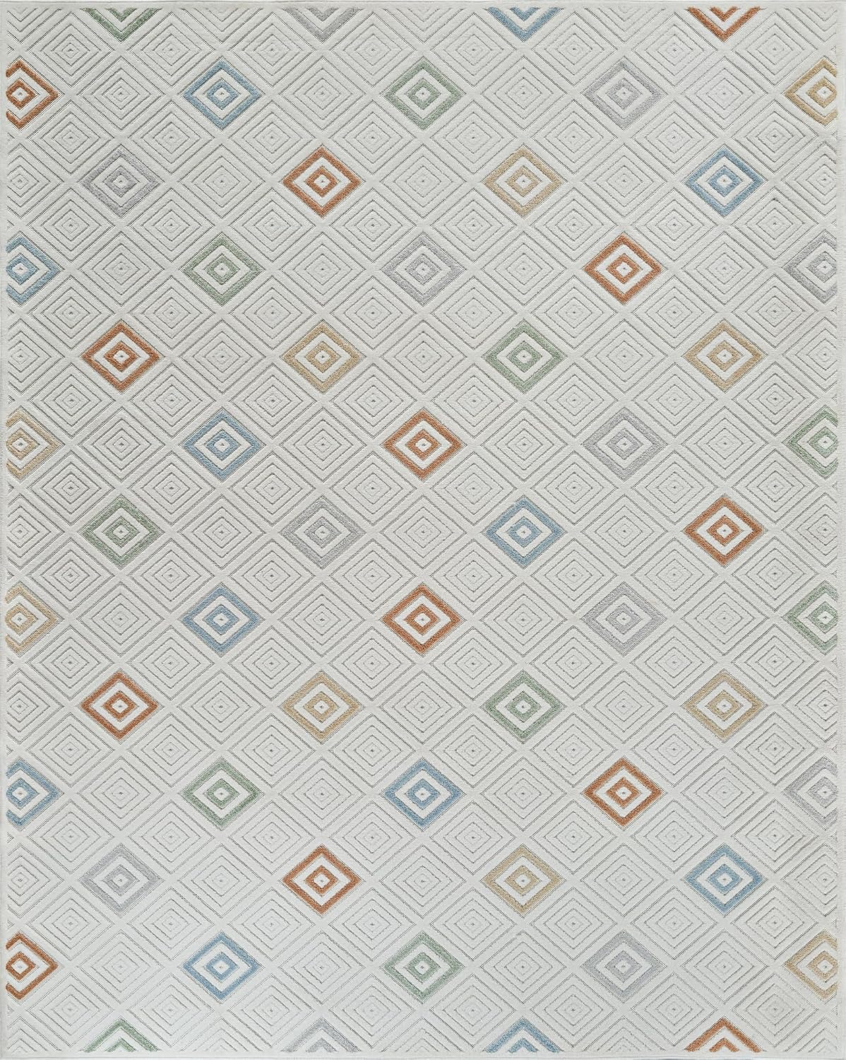 Alfombra abstracta beige 5x7pies interiores exteriores