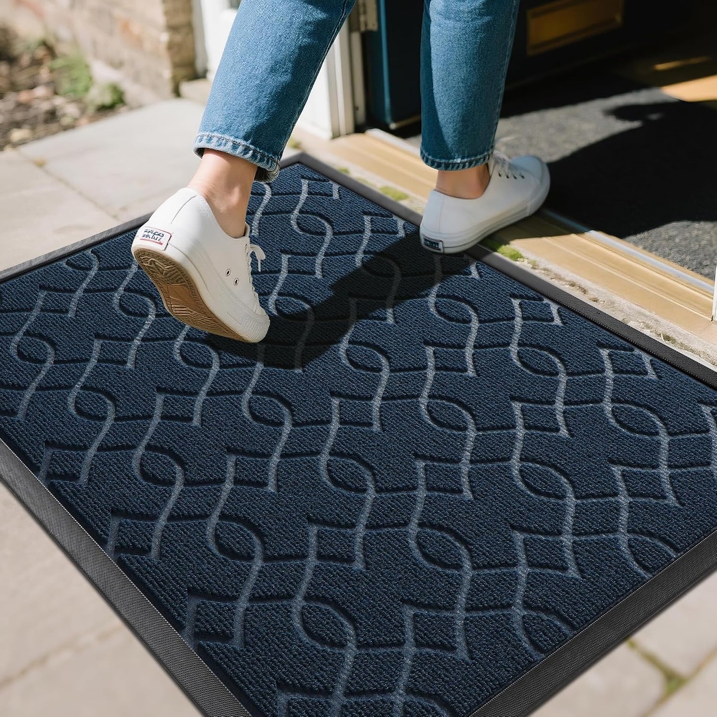 Tapete puerta 36x24" impermeable antiderrap exterior