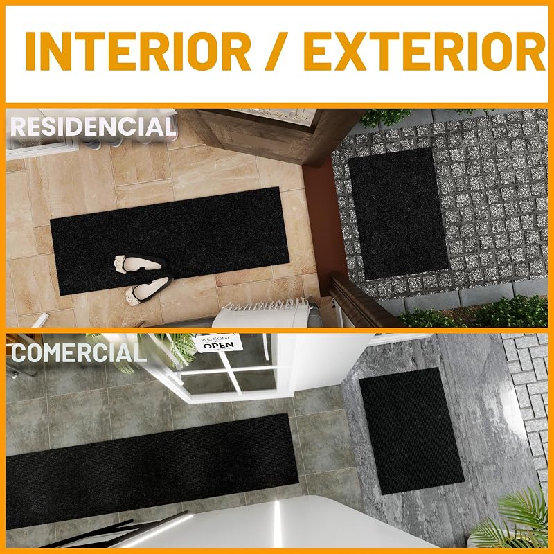 Alfombra pasillo 2x8ft antiderrap uso interior exterior