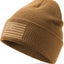 Gorro punto puño bordado bandera USA táctico cálido