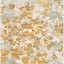 Alfombra decorativa floral 3x5ft gris dorado