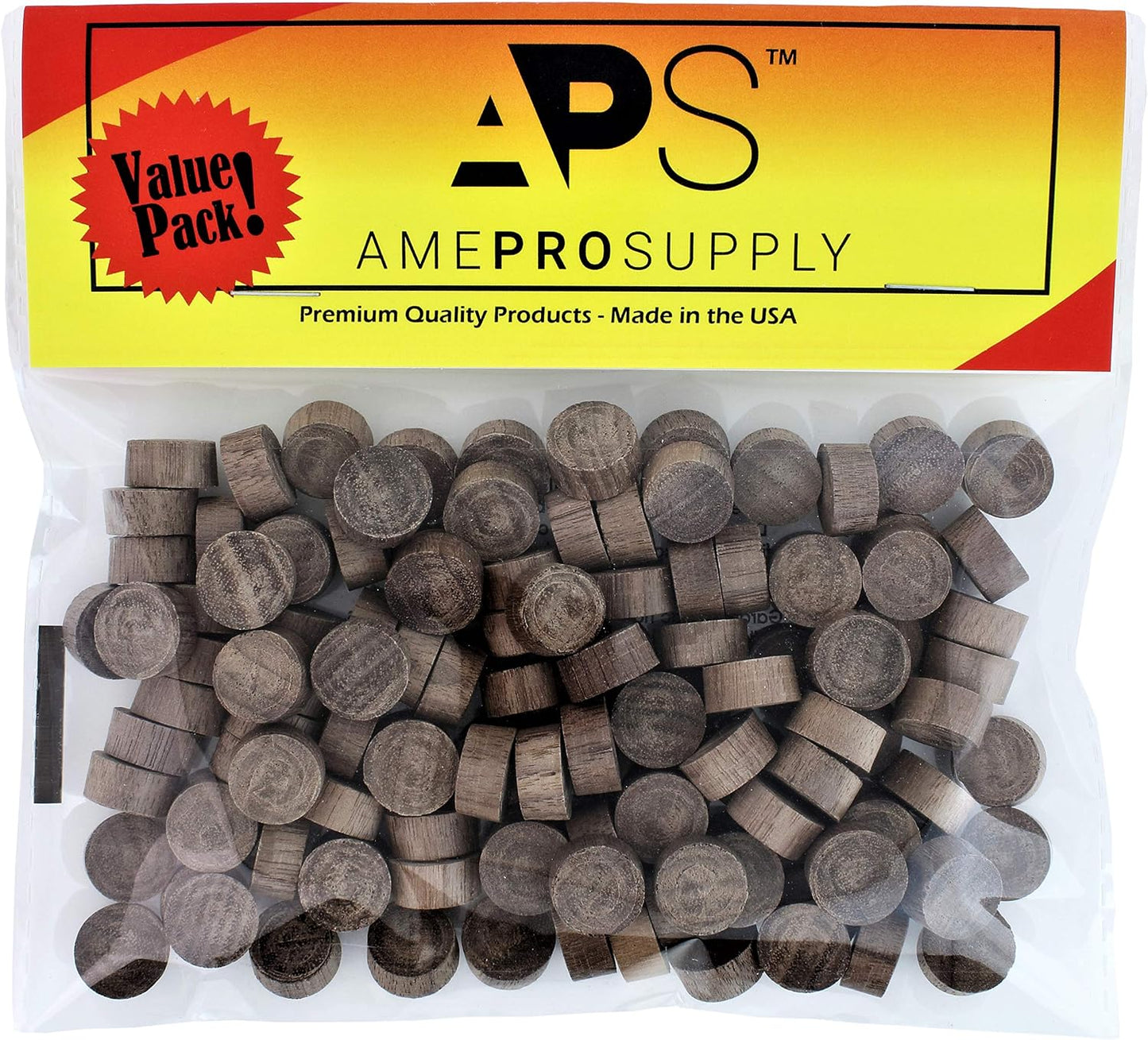 Tapones madera nogal 1/2pulg planos para agujeros