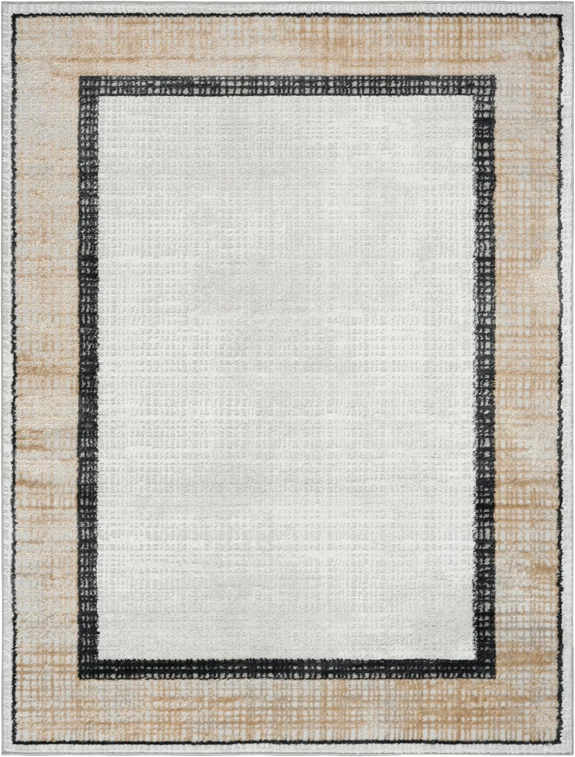 Alfombra gris carbón 4x6ft para dormitorio y sala
