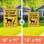 Letrero No Dog Poop 15x11" doble cara impermeable pack 2