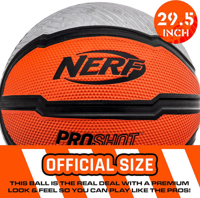 Balón basquetbol Nerf Proshot 29.5" agarre extra negro/rojo