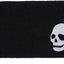 Felpudo calavera aterradora 24x36pulg negro/blanco