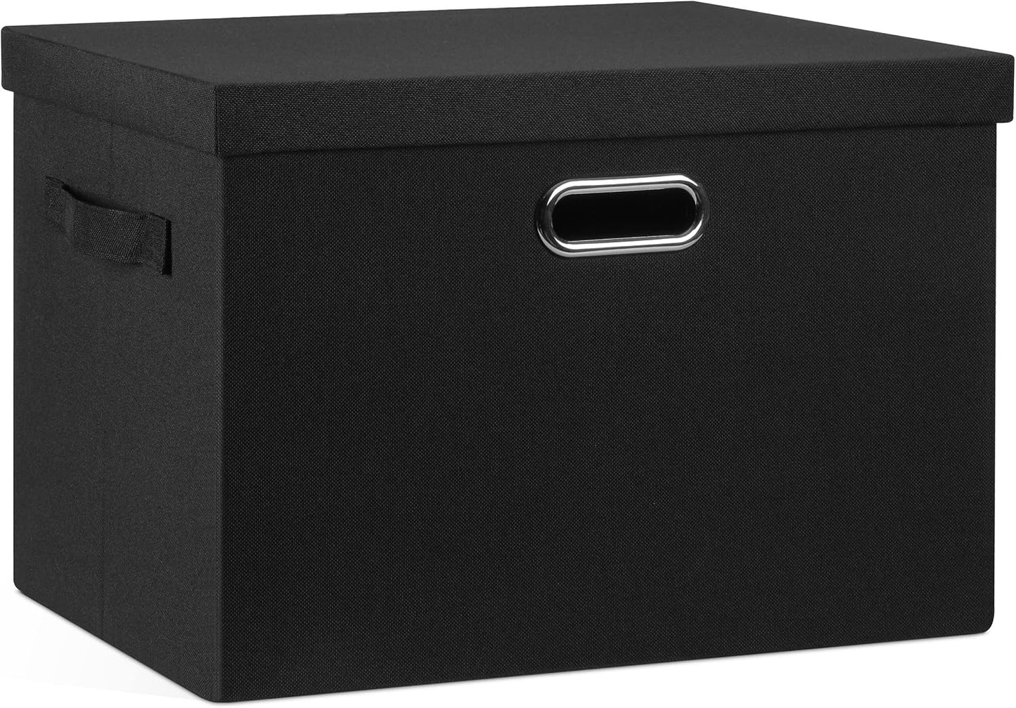Contenedores apilables 17" 36qt con tapas tela negra 4 asas