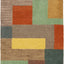 Alfombra decorativa 2x3ft moderna lana abstracta multicolor