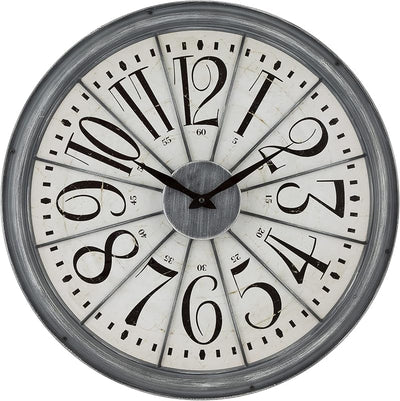 Reloj pared cuarzo Alice gris 20pulg