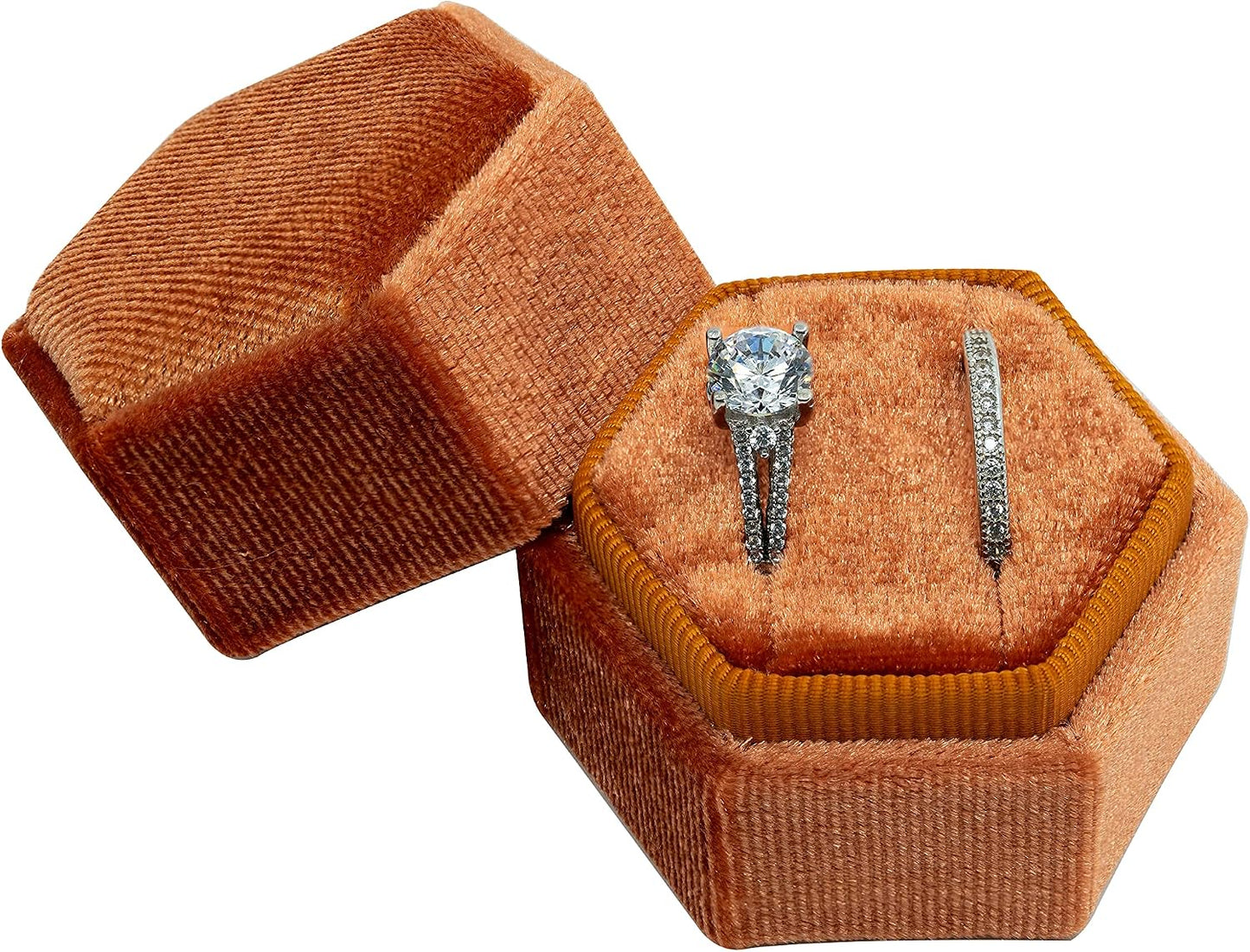 Caja anillo terciopelo bodas propuestas Sedona Copper