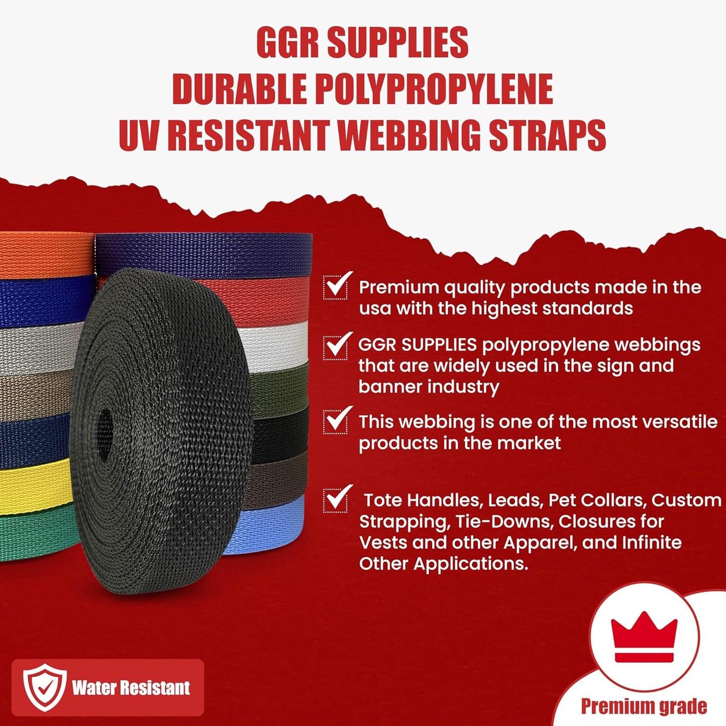 Correas resistentes UV 1pulg negro 10 pzas