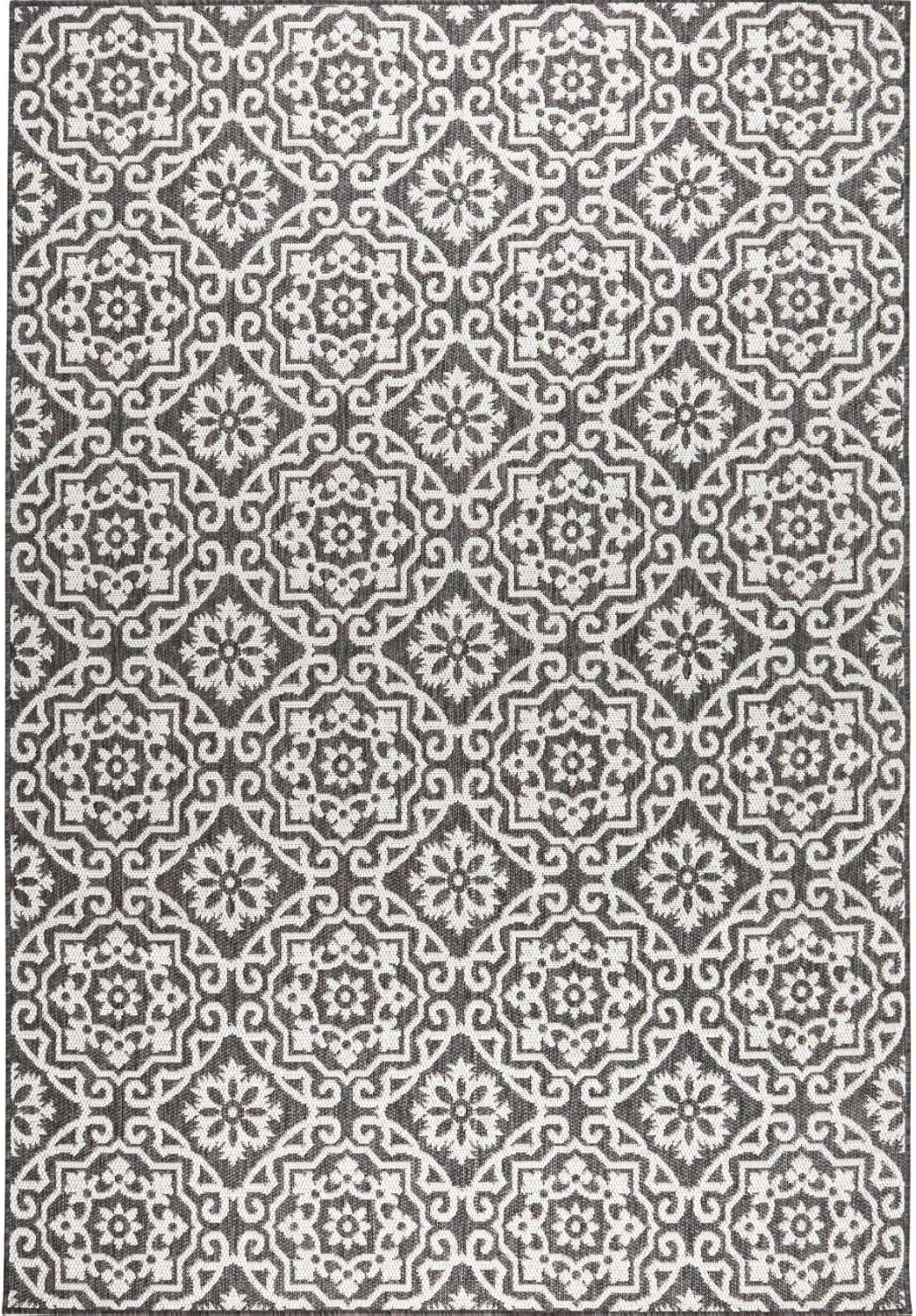 Alfombra geométrica transicional 3ft11pulg x5ft2pulg