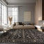 Alfombra antiderrapante lavable 8x10pulg negro dorado