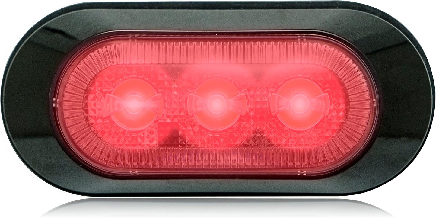 Luz advertencia 3 LED roja montaje superficie