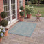 Alfombra exterior lavable 2x3'7" azul y gris felpudo patio