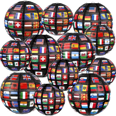12 Banderas Papel Decoraciones Deportivas Faroles Fiestas