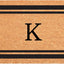Felpudo monograma letra K 18x30pulg