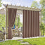 2 Cortinas impermeables exterior 105x96pulg moka