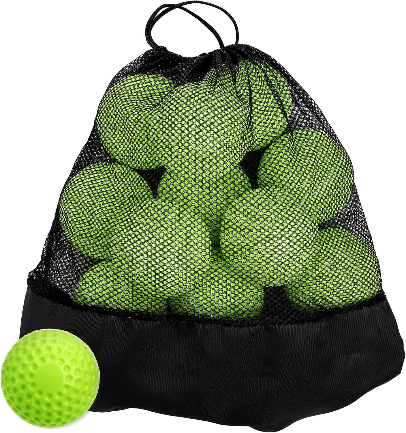 12 Pelotas Béisbol 9" Verdes con Hoyuelos