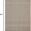Alfombra lavable Courtyard 4x5'7" beige y negro patio