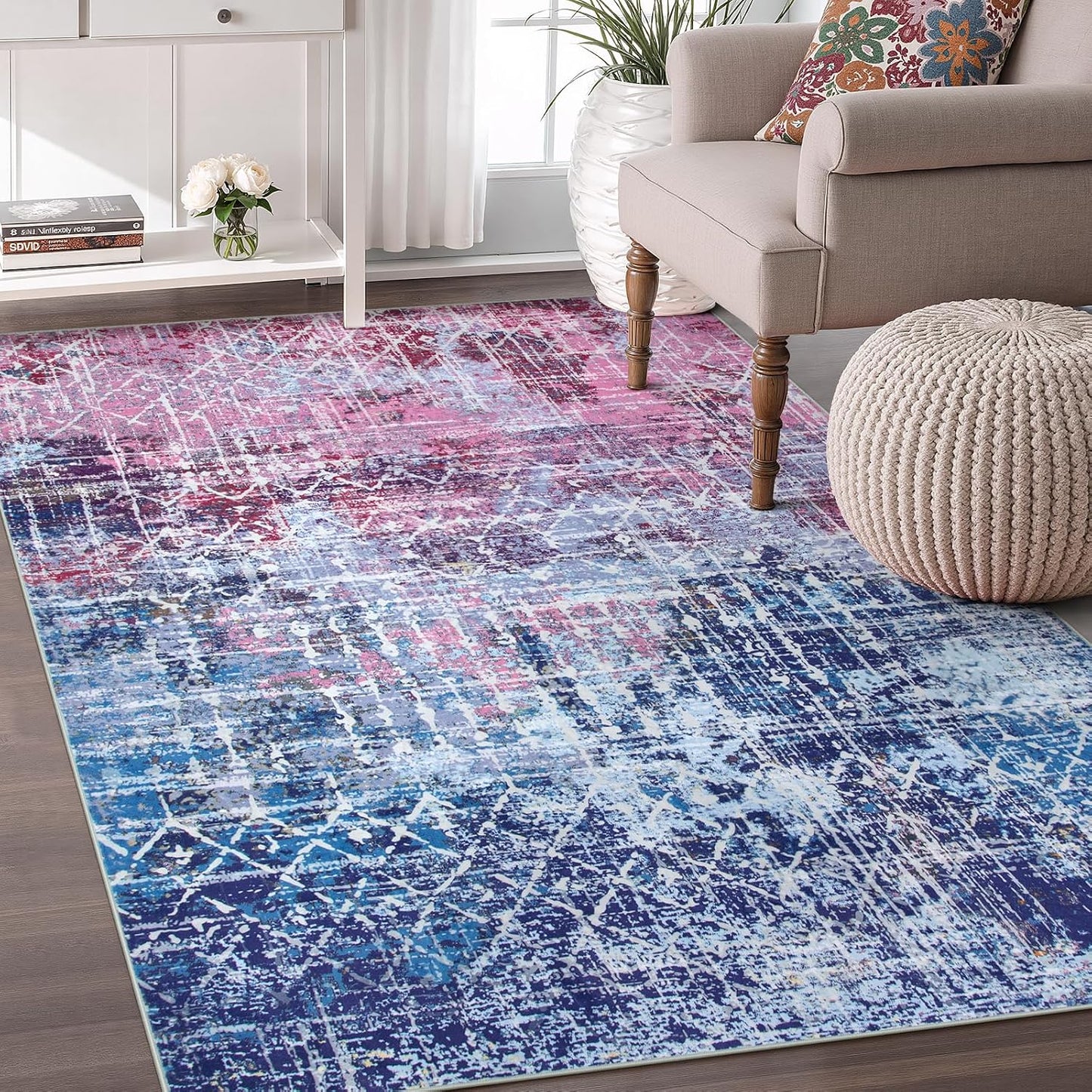 Alfombra bohemia dormitorio niños 5x7ft