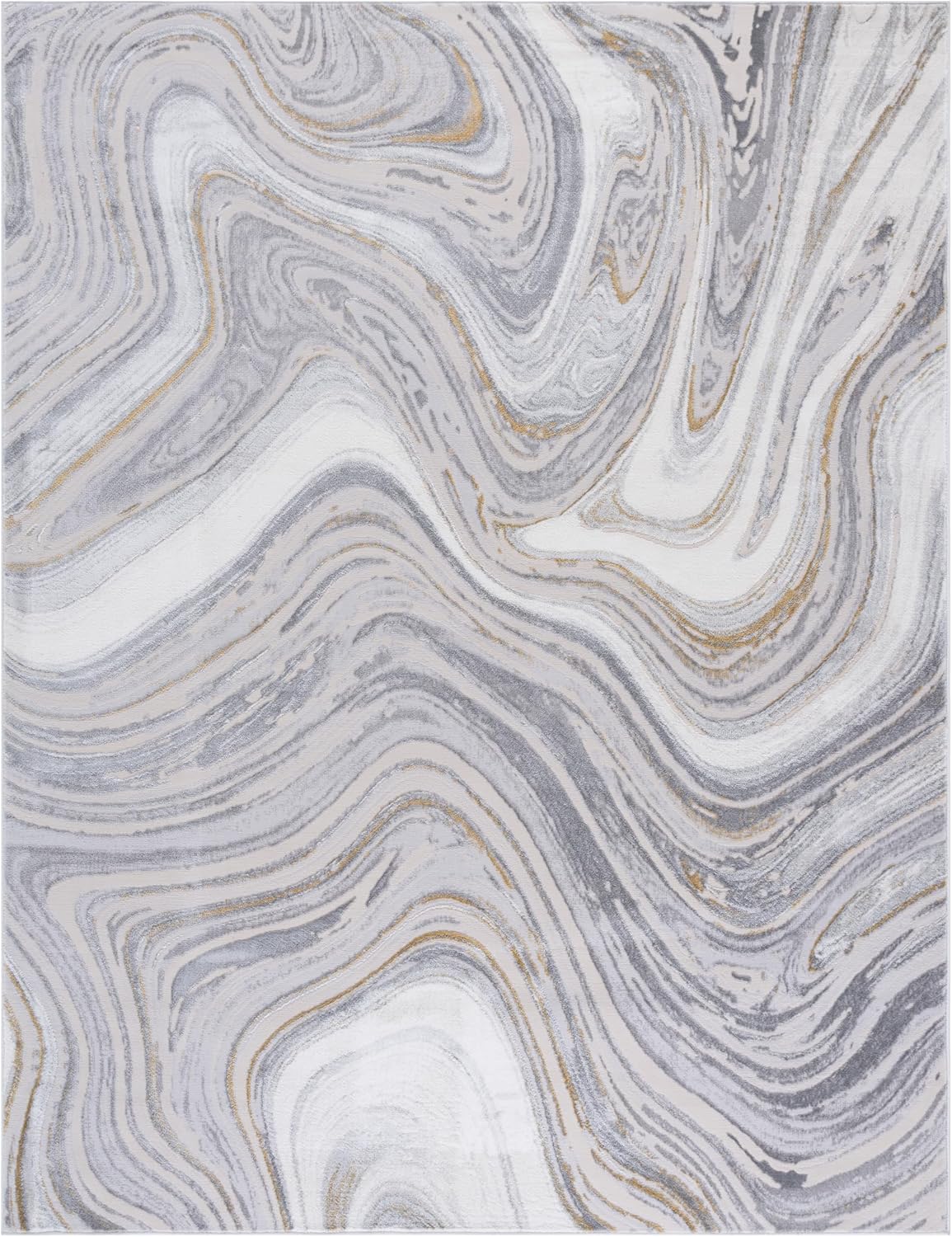 Alfombra área 9x12ft marfil y gris no se desprende