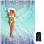 Manta playa suave 106x81pulg con bolsillos malla mandala
